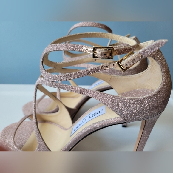 Jimmy Choo Women's Lance 100 Strappy High-Heel Platform Sandals Size 39 Pink - Picture 4 of 13